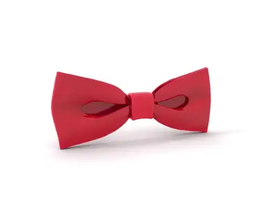 Elegant Burgundy Bowtie model pack Low-poly 3D model