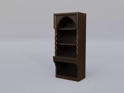 Bookcase Low-poly 3D model