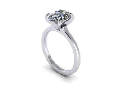Solitaire Diamond Engagement Ring R4 3D print model purchase