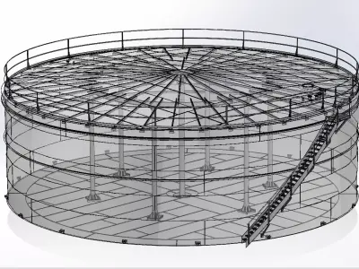 Industrial tank 3D model 3D model
