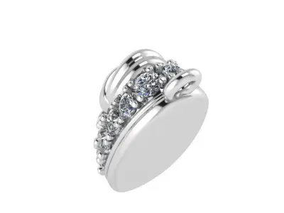 Baby Shoe Diamond Pendant 1298 3D print model