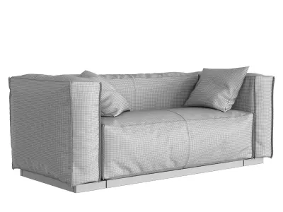 BLU DOT Cleon 74 Leather Sofa 3D model