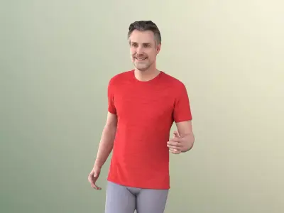 Will 10860 - Best Ager Man Running Low-poly 3D model