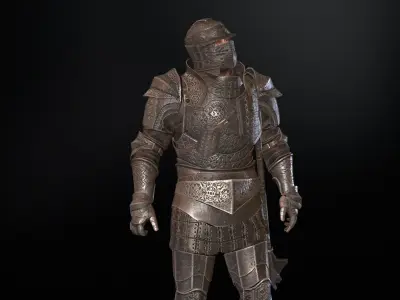 NPC Knight5 Low-poly 3D model