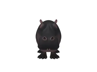 Hippopotamus Cartoon 3D model