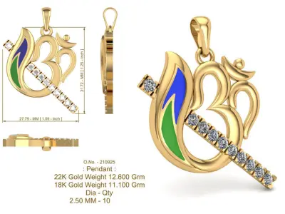 Om Murli Pendant - 210925 3D print model