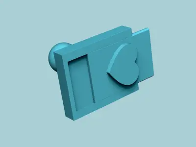 Stamp 22 - Heart - Fondant Decoration Maker Toy 3D print model