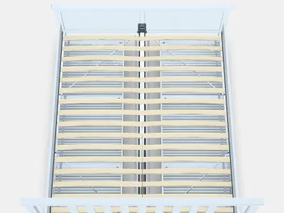 HEMNES Bed frame with 4 storage boxes 4 Low-poly 3D model