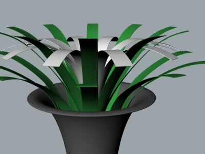  Orchid decorative vase  3D Model 3D print model