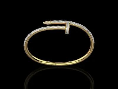 Juste un clou Bracelet 15 Size Full Diamonds N204 3D print model