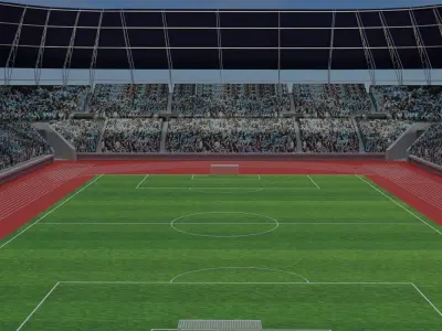 Olympic Stadium - Soccer Fans Low-poly 3D model buy