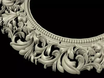 carved frame for mirror 3D model purchase