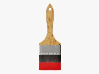 Regular painting brush 02 3D model