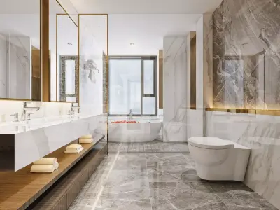 bathroom 3D model 2