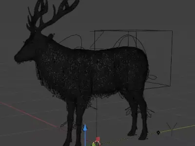 Deer 3D model optimized rigged animated game ready Low-poly 3D model