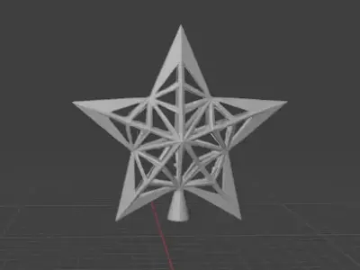Christmas Mesh Star Ornament 3D Printable Holiday Decoration 3D print model