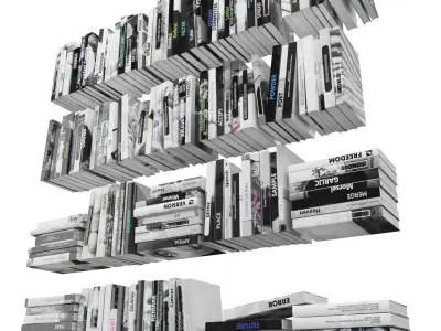 Books 150 pieces 2-1-2 3D model