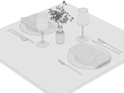Tableware set r1 3D model