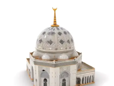 Elegant Mosque Dome model pack Low-poly 3D model