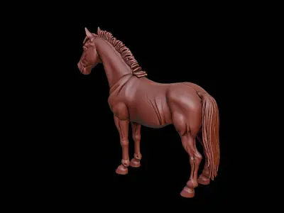 Horse Animal Sculpture 3D print model buy