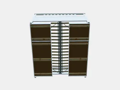 HEMNES Bed frame with 4 storage boxes 3 Low-poly 3D model