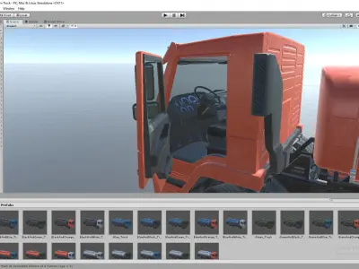 Cistern Tanker Truck for Unity3D Low-poly 3D model