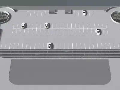 Parking garage building 25-13 3D model