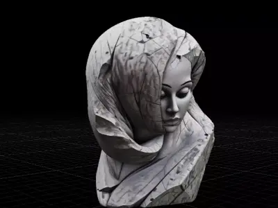 Monolith Relic Ultra Luxury Abstract Sculpture 3D Model Low-poly 3D model