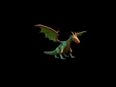 3d Render Vermithrax  Dragon Carnotaurus Dinosaur 3D model