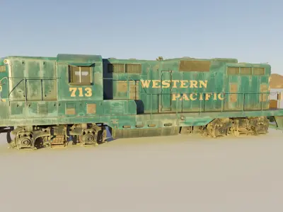 train 3D model 10