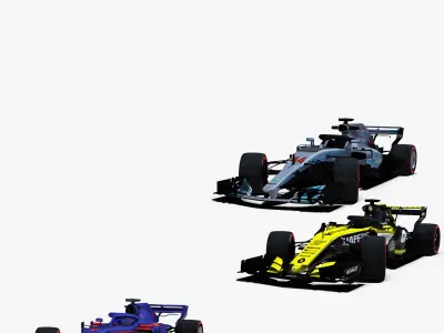 Formula 1 2018 cars Pack 3 3D model