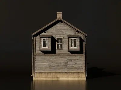 Medieval Building Low-poly 3D model get