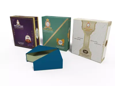 diwania box with three packaging 3D model