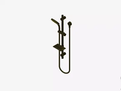 Shower - Rail - Luxury - Vivid Low-poly 3D model