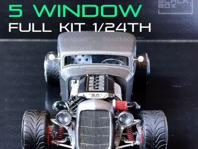 Hot Rod 5 window - Full Modelkit 1-24th 3D print model