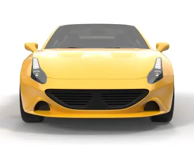 Generic Sport Car Simple Interior 3D model