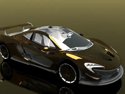GOLD SPORT CAr 3D model