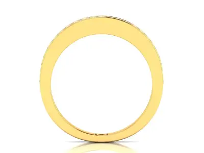 Band 3dm Render Details gold wedding with diamonds 3D print model