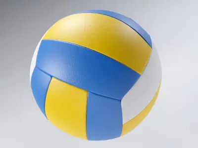 Low Poly PBR Game Ready Mikasa Volleyball Low-poly 3D model