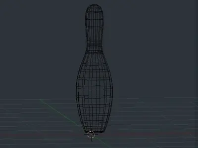 Bowling Pin Low-poly 3D model order