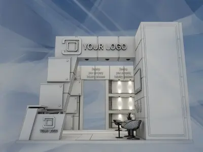 Booth Exhibition Stand a521  3D model