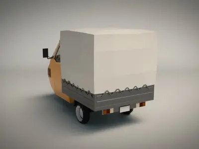 Low Poly Three Wheeled Truck Low-poly 3D model