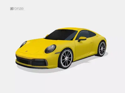 Porsche 911 Carrera S 992 Low-poly 3D model