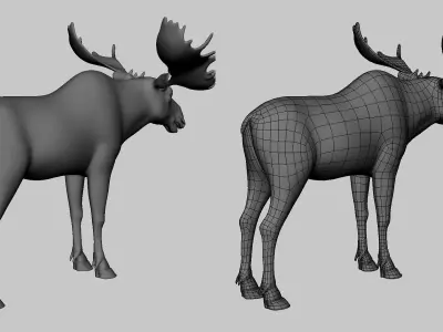 Moose Low-poly 3D model purchase