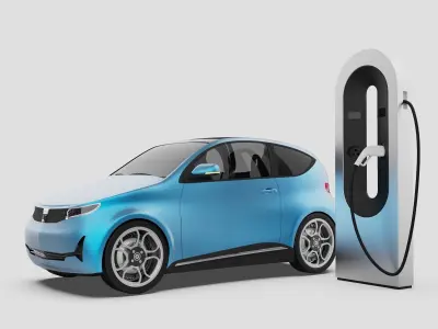 Electric Car - Dacia EV City Car  3D model