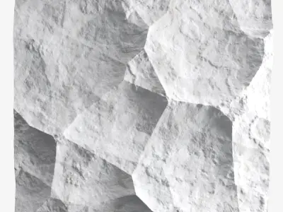 154-RockPanel rock wall art 3D model