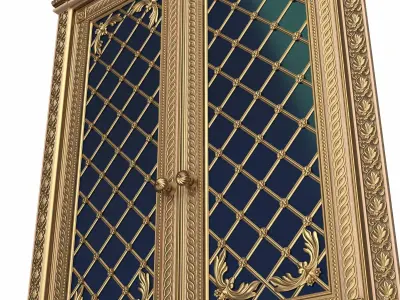 Carved Door Classic 01301 Wood Low-poly 3D model