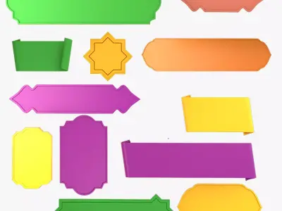 Islamic Frames Set 3D model