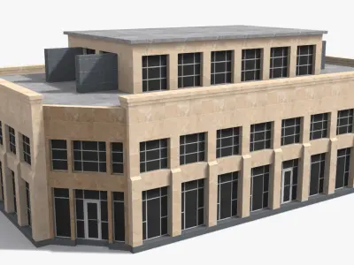 Factory - Office Building Low-poly 3D model
