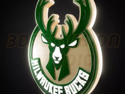 Milwaukee Bucks logo - Cinematic - 3D print 3D model